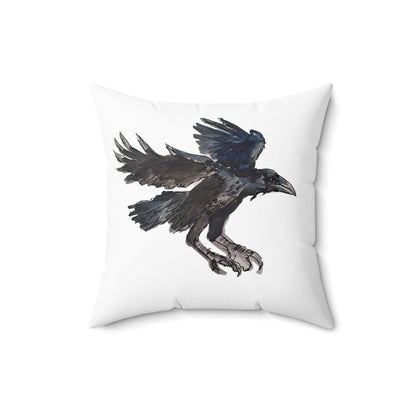 Raven Flight Throw Pillow