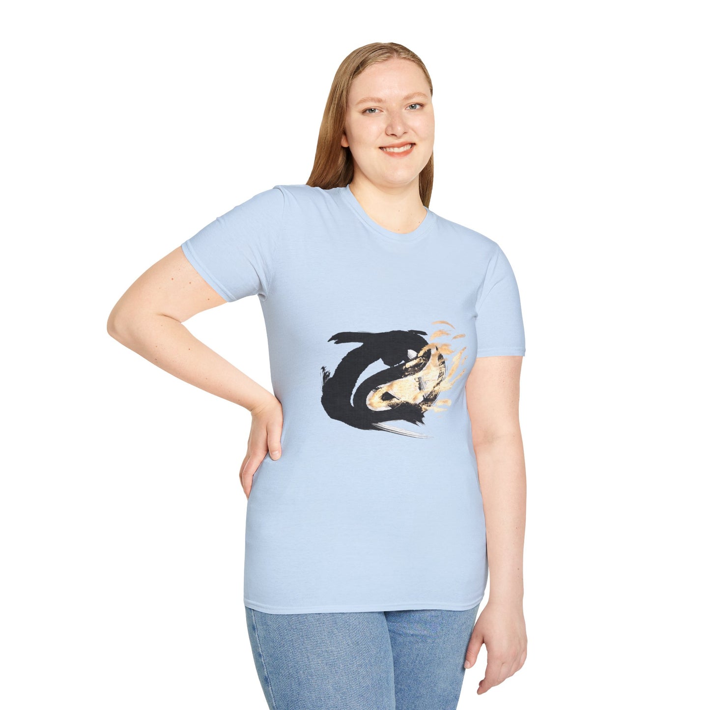 Orca Wave T-Shirt — Minimalist Koi & Killer Whale Graphic Tee