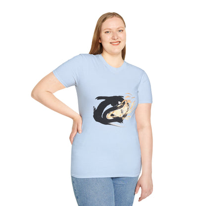 Orca Wave T-Shirt — Minimalist Koi & Killer Whale Graphic Tee