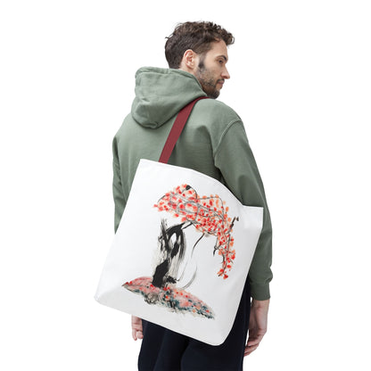 Cherry Blossom Tote Bag — Floral Sakura Art Printed Tote