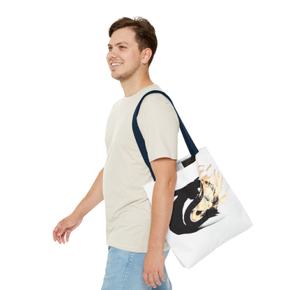 Abstract Sumi Ink Dragon Tote Bag — Canvas Tote