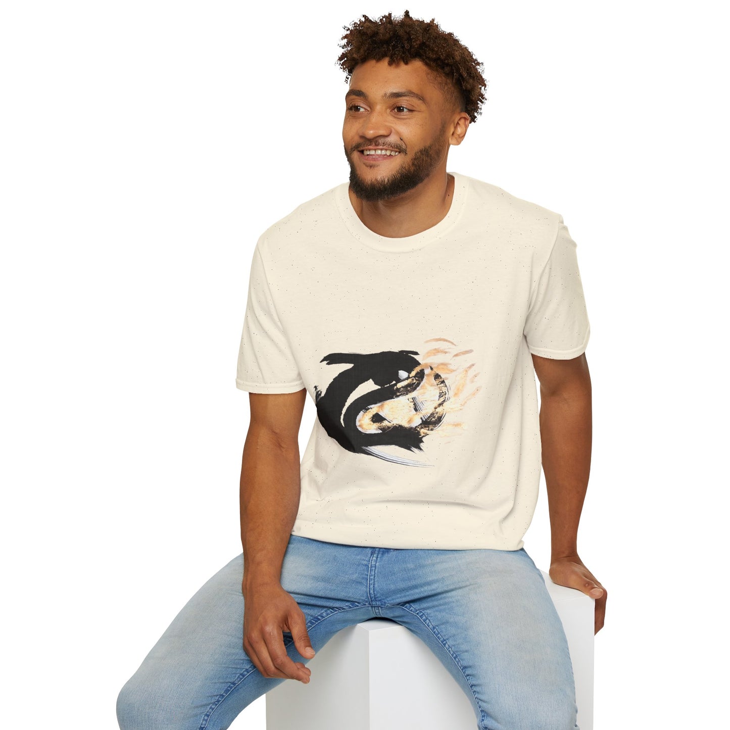 Orca Wave T-Shirt — Minimalist Koi & Killer Whale Graphic Tee