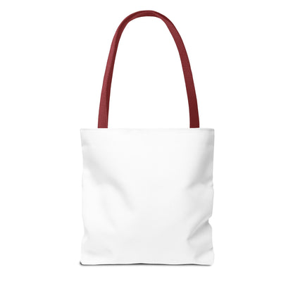 Abstract Art Tote Bag — Modern Brushstroke Design with Red Accent