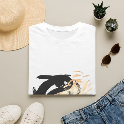 Orca Wave T-Shirt — Minimalist Koi & Killer Whale Graphic Tee