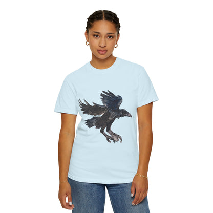 Raven Flight T-Shirt — Watercolor Crow Graphic Tee