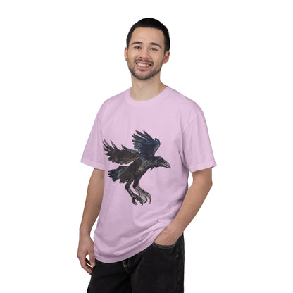 Raven Flight T-Shirt — Watercolor Crow Graphic Tee