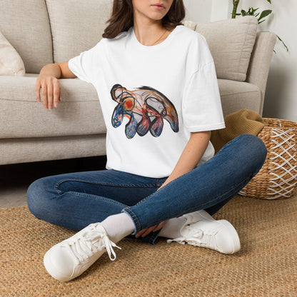Abstract Wave Art T‑Shirt — Colorful Hand-Drawn Ocean Design