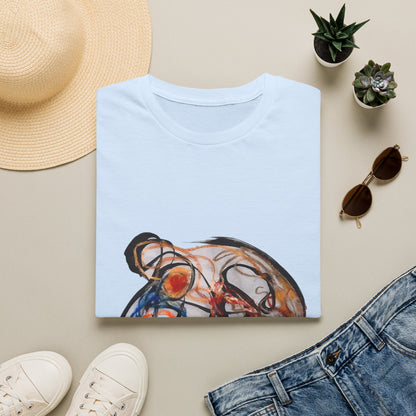 Abstract Wave Art T‑Shirt — Colorful Hand-Drawn Ocean Design