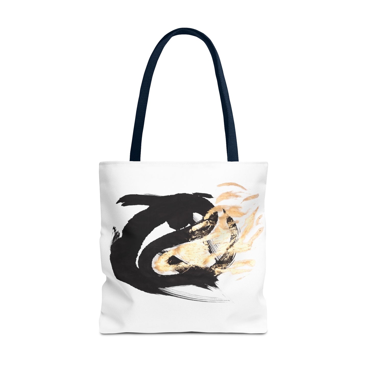 Abstract Sumi Ink Dragon Tote Bag — Canvas Tote
