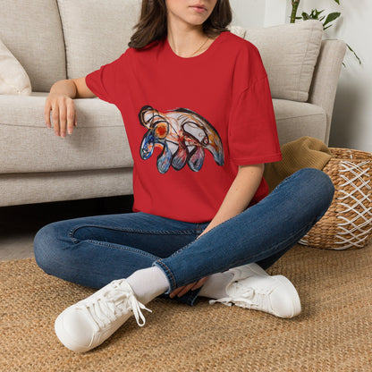 Abstract Wave Art T‑Shirt — Colorful Hand-Drawn Ocean Design