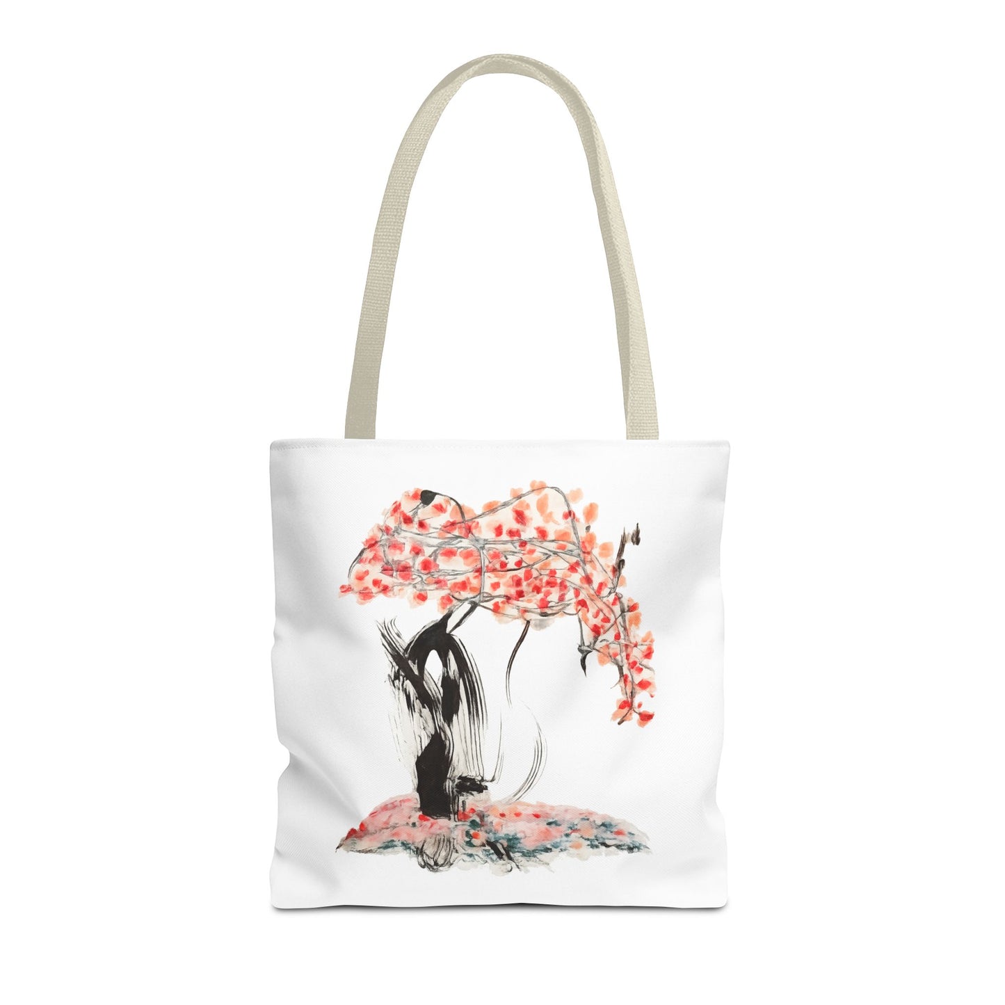 Cherry Blossom Tote Bag — Floral Sakura Art Printed Tote
