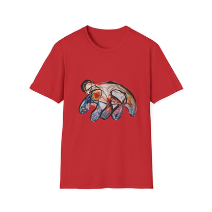 Abstract Wave Art T‑Shirt — Colorful Hand-Drawn Ocean Design