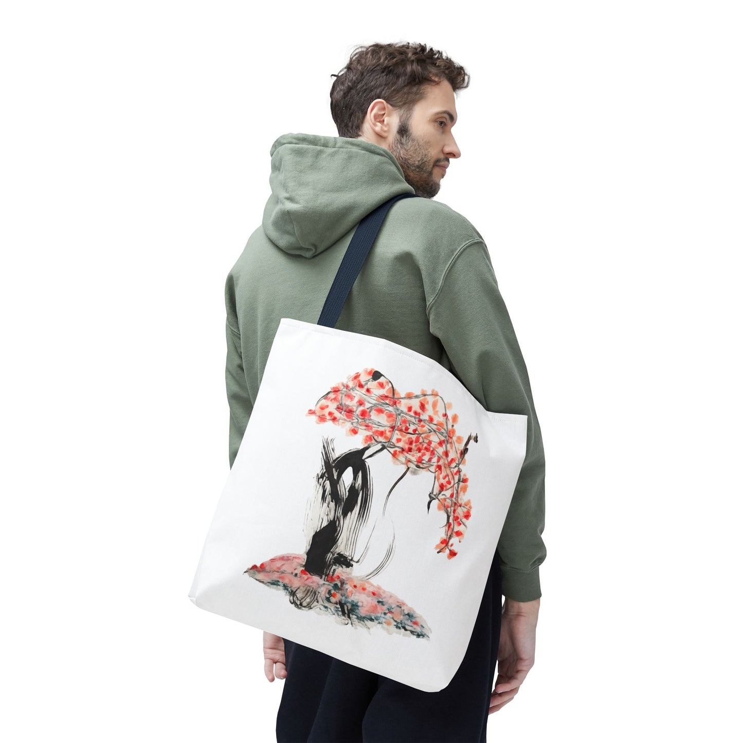 Cherry Blossom Tote Bag — Floral Sakura Art Printed Tote