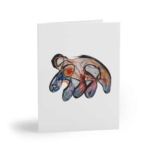 Abstract Bear Art Greeting Cards - Blank Note Cards (8/16/24 pcs)