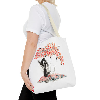 Cherry Blossom Tote Bag — Floral Sakura Art Printed Tote