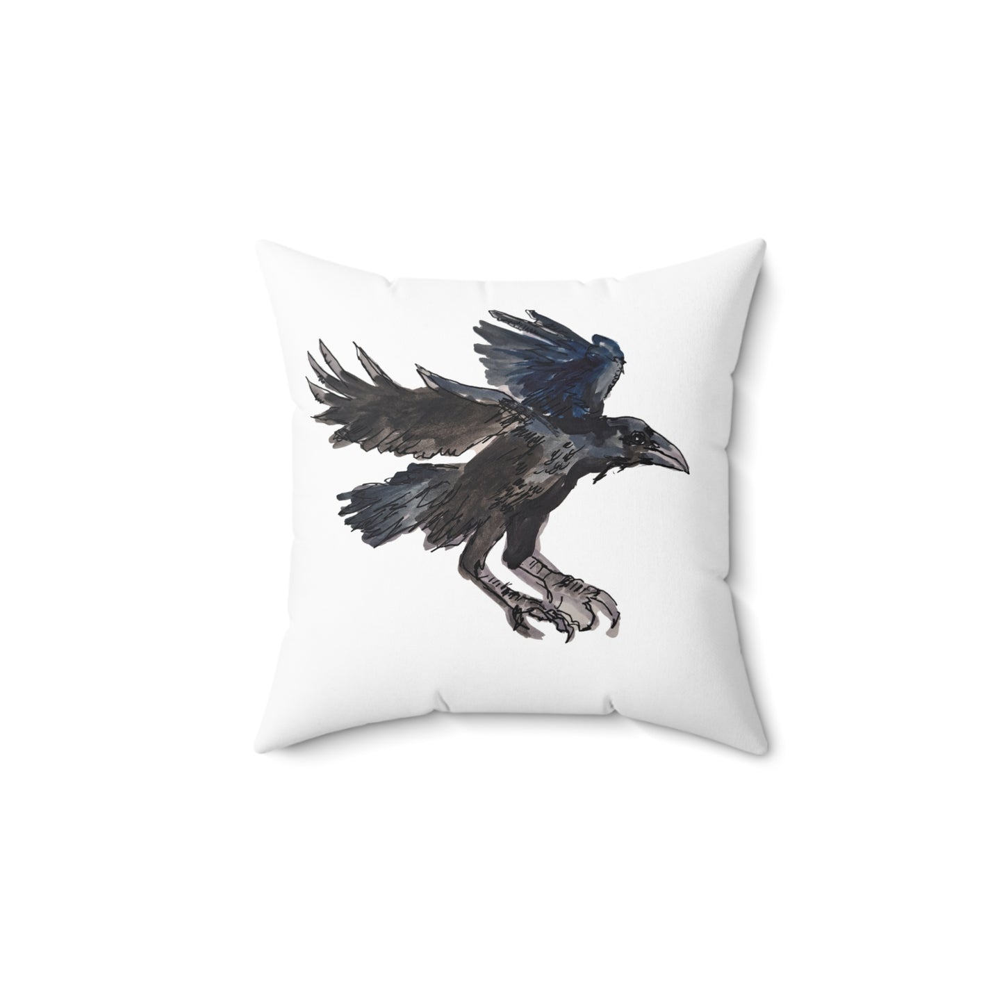 Raven Flight Throw Pillow