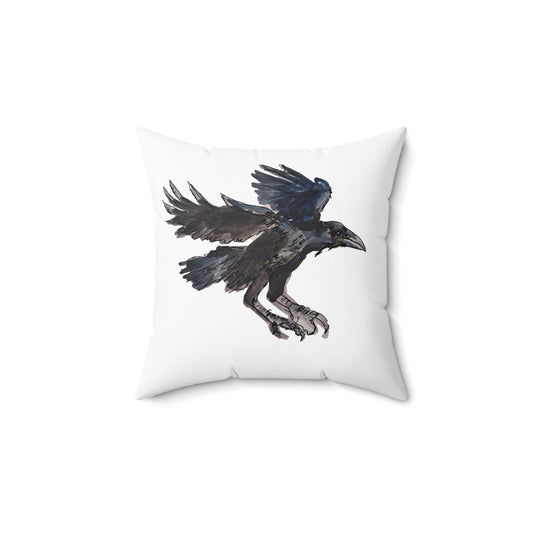 Raven Flight Throw Pillow