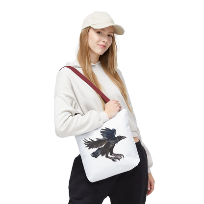 Raven Flight Tote Bag – Watercolor Crow Art AOP Canvas Tote