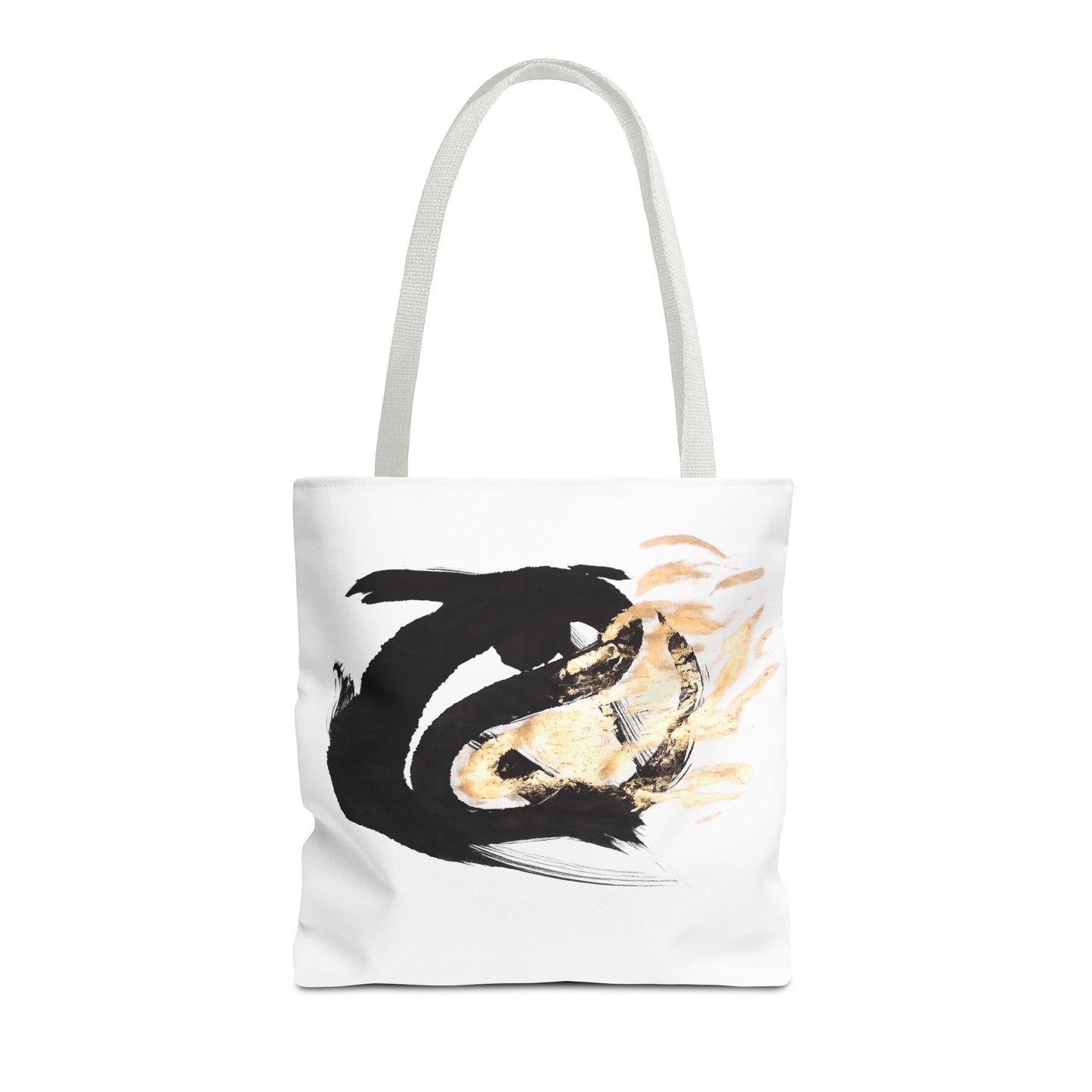 Abstract Sumi Ink Dragon Tote Bag — Canvas Tote