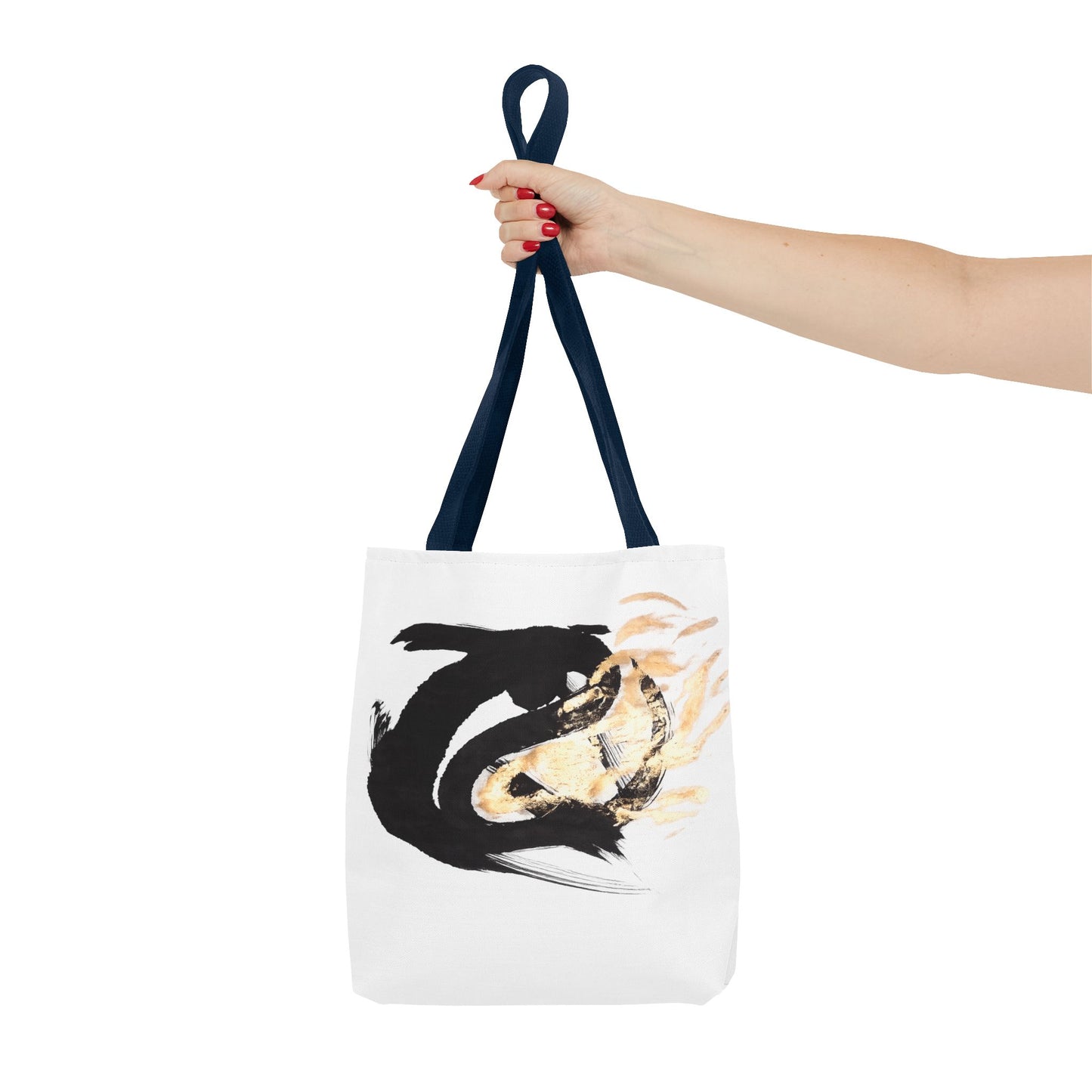 Abstract Sumi Ink Dragon Tote Bag — Canvas Tote