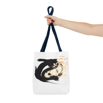 Abstract Sumi Ink Dragon Tote Bag — Canvas Tote