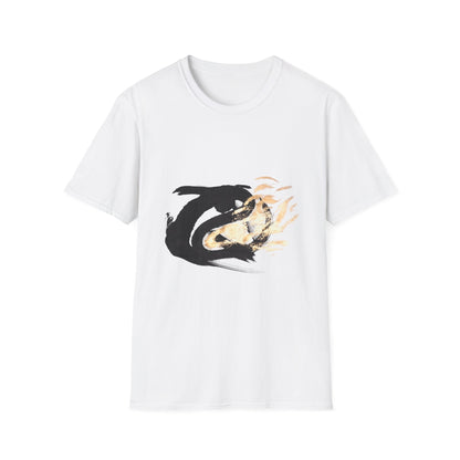 Orca Wave T-Shirt — Minimalist Koi & Killer Whale Graphic Tee