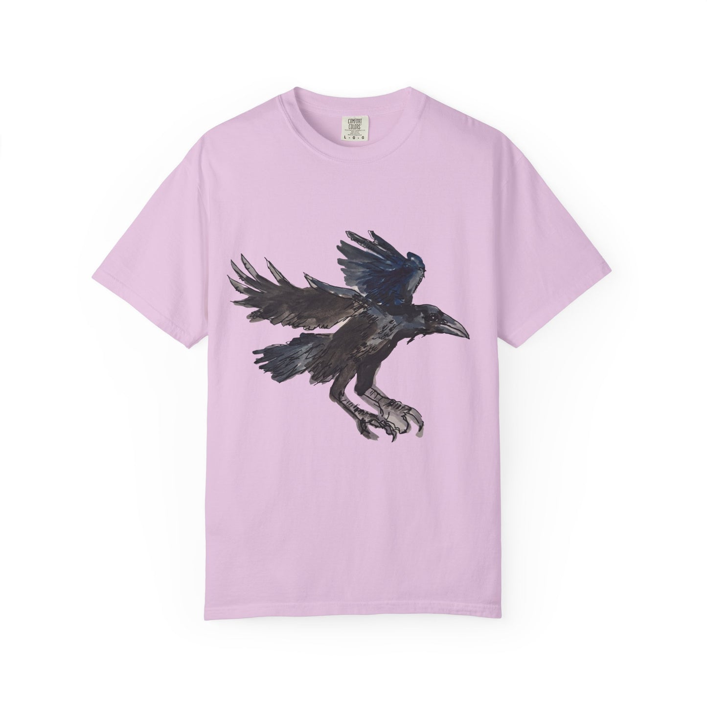 Raven Flight T-Shirt — Watercolor Crow Graphic Tee