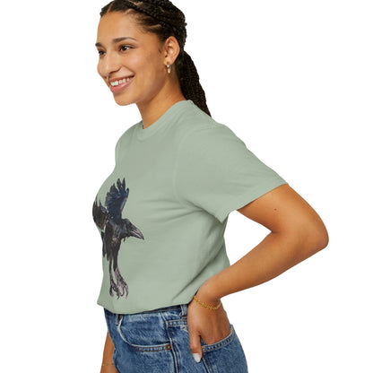 Raven Flight T-Shirt — Watercolor Crow Graphic Tee
