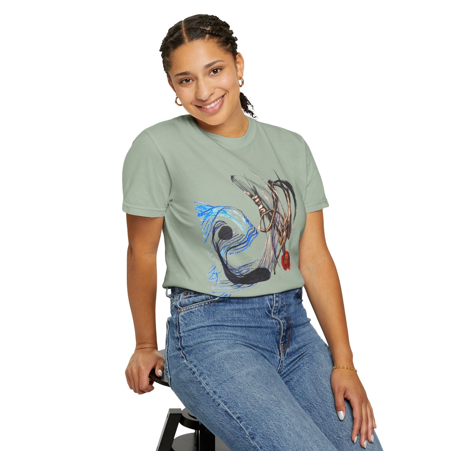 Abstract Fish T-Shirt — Artistic Fish Graphic Tee