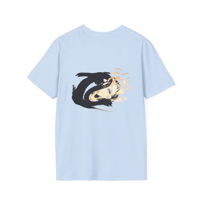 Orca Wave T-Shirt — Minimalist Koi & Killer Whale Graphic Tee