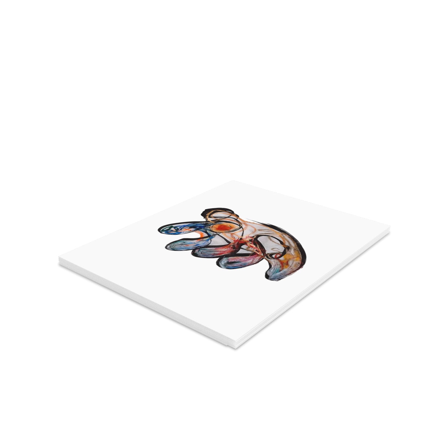 Abstract Bear Art Greeting Cards - Blank Note Cards (8/16/24 pcs)