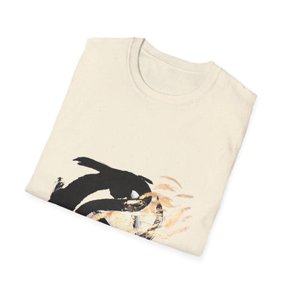 Orca Wave T-Shirt — Minimalist Koi & Killer Whale Graphic Tee