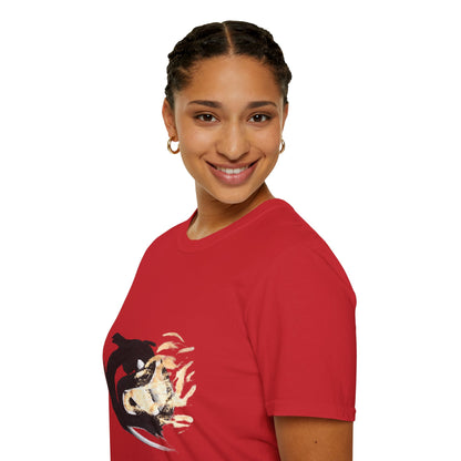 Orca Wave T-Shirt — Minimalist Koi & Killer Whale Graphic Tee