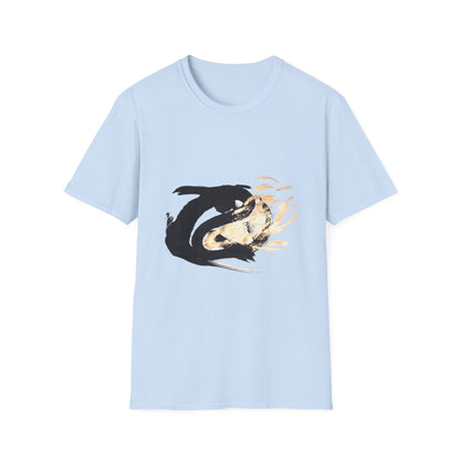 Orca Wave T-Shirt — Minimalist Koi & Killer Whale Graphic Tee