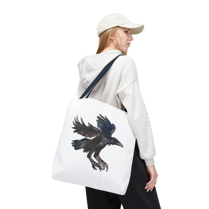 Raven Flight Tote Bag – Watercolor Crow Art AOP Canvas Tote