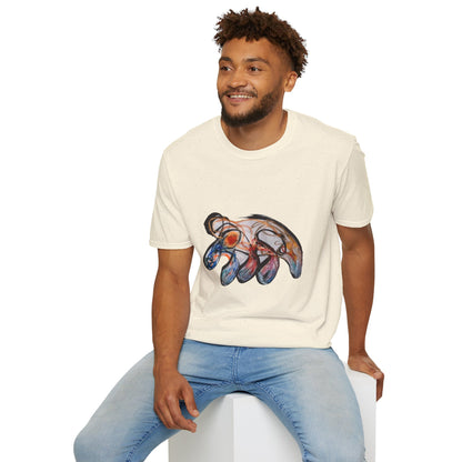 Abstract Wave Art T‑Shirt — Colorful Hand-Drawn Ocean Design