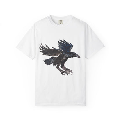 Raven Flight T-Shirt — Watercolor Crow Graphic Tee