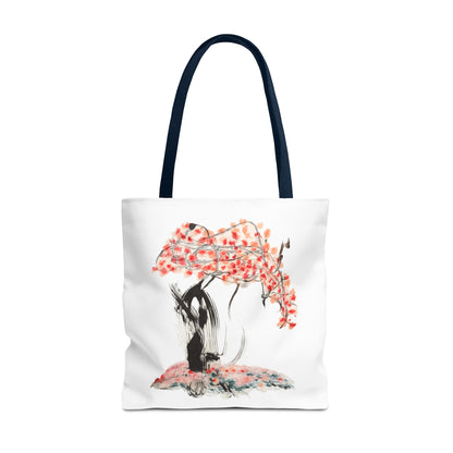 Cherry Blossom Tote Bag — Floral Sakura Art Printed Tote