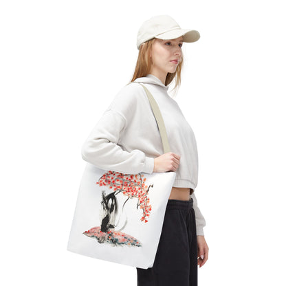 Cherry Blossom Tote Bag — Floral Sakura Art Printed Tote