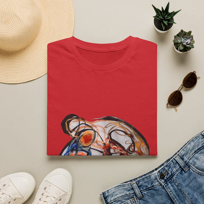 Abstract Wave Art T‑Shirt — Colorful Hand-Drawn Ocean Design