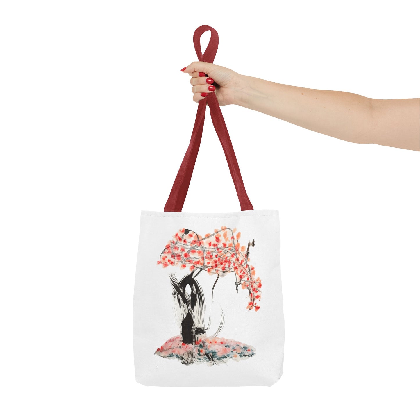 Cherry Blossom Tote Bag — Floral Sakura Art Printed Tote
