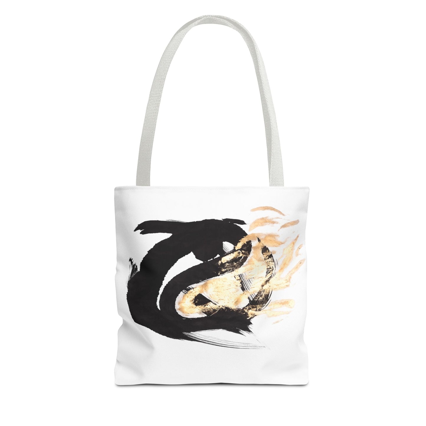 Abstract Sumi Ink Dragon Tote Bag — Canvas Tote
