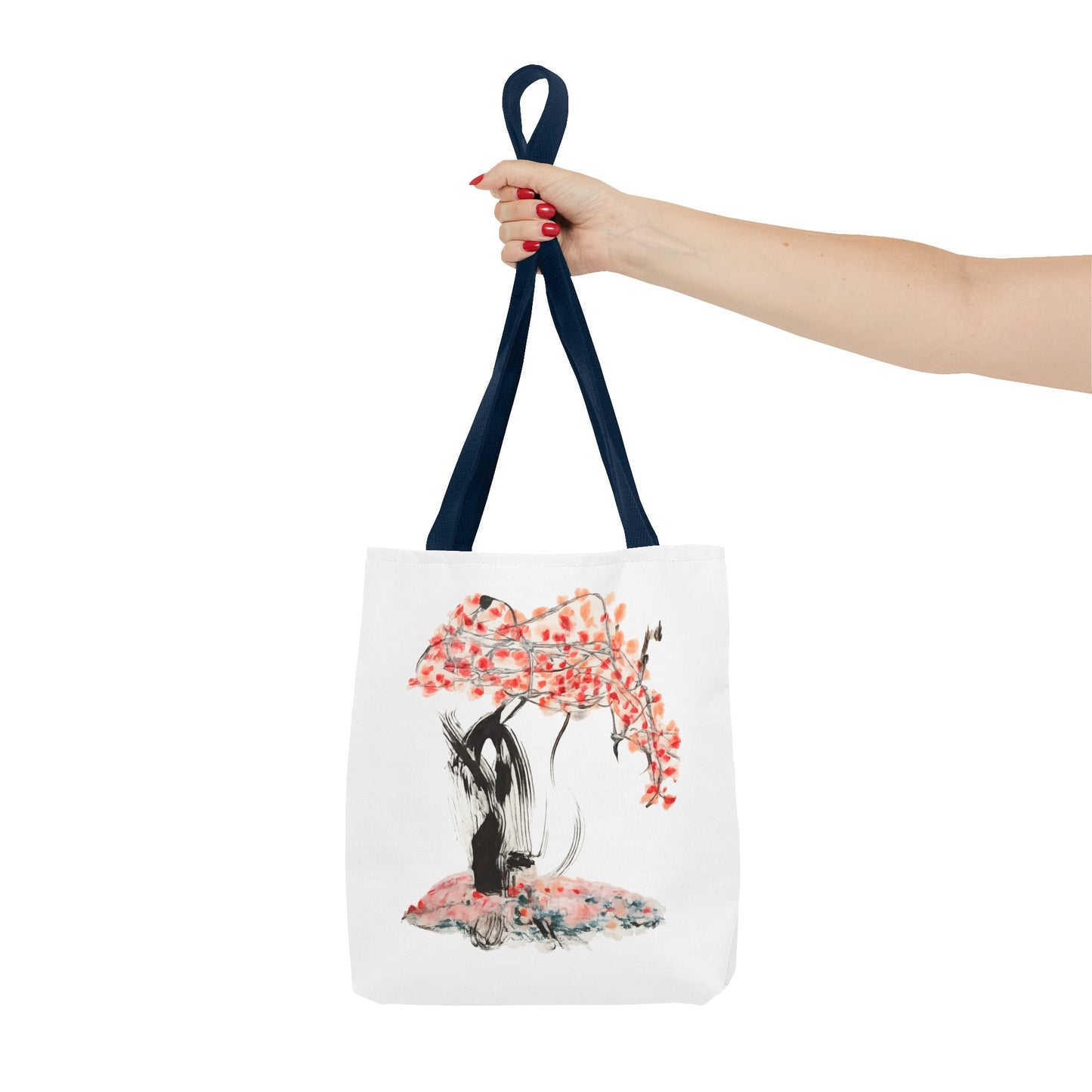 Cherry Blossom Tote Bag — Floral Sakura Art Printed Tote