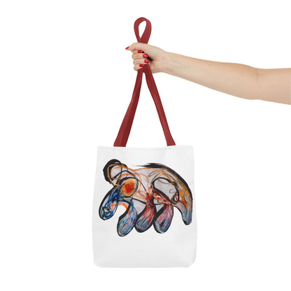 Abstract Hand-Painted Art Tote Bag — Colorful Organic Brushstroke Design