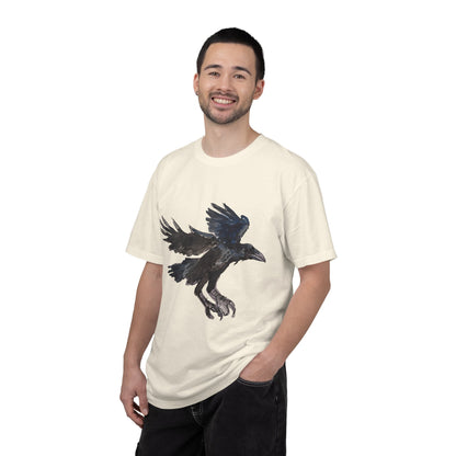 Raven Flight T-Shirt — Watercolor Crow Graphic Tee