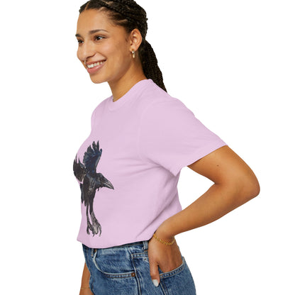 Raven Flight T-Shirt — Watercolor Crow Graphic Tee