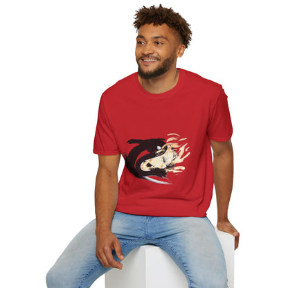 Orca Wave T-Shirt — Minimalist Koi & Killer Whale Graphic Tee