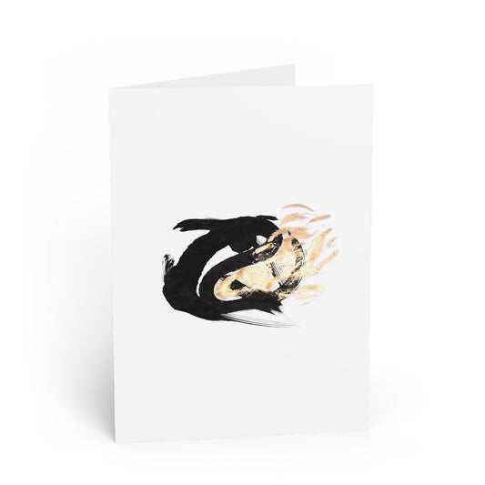 Abstract Koi Fish Greeting Card