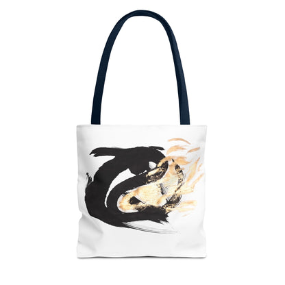 Abstract Sumi Ink Dragon Tote Bag — Canvas Tote