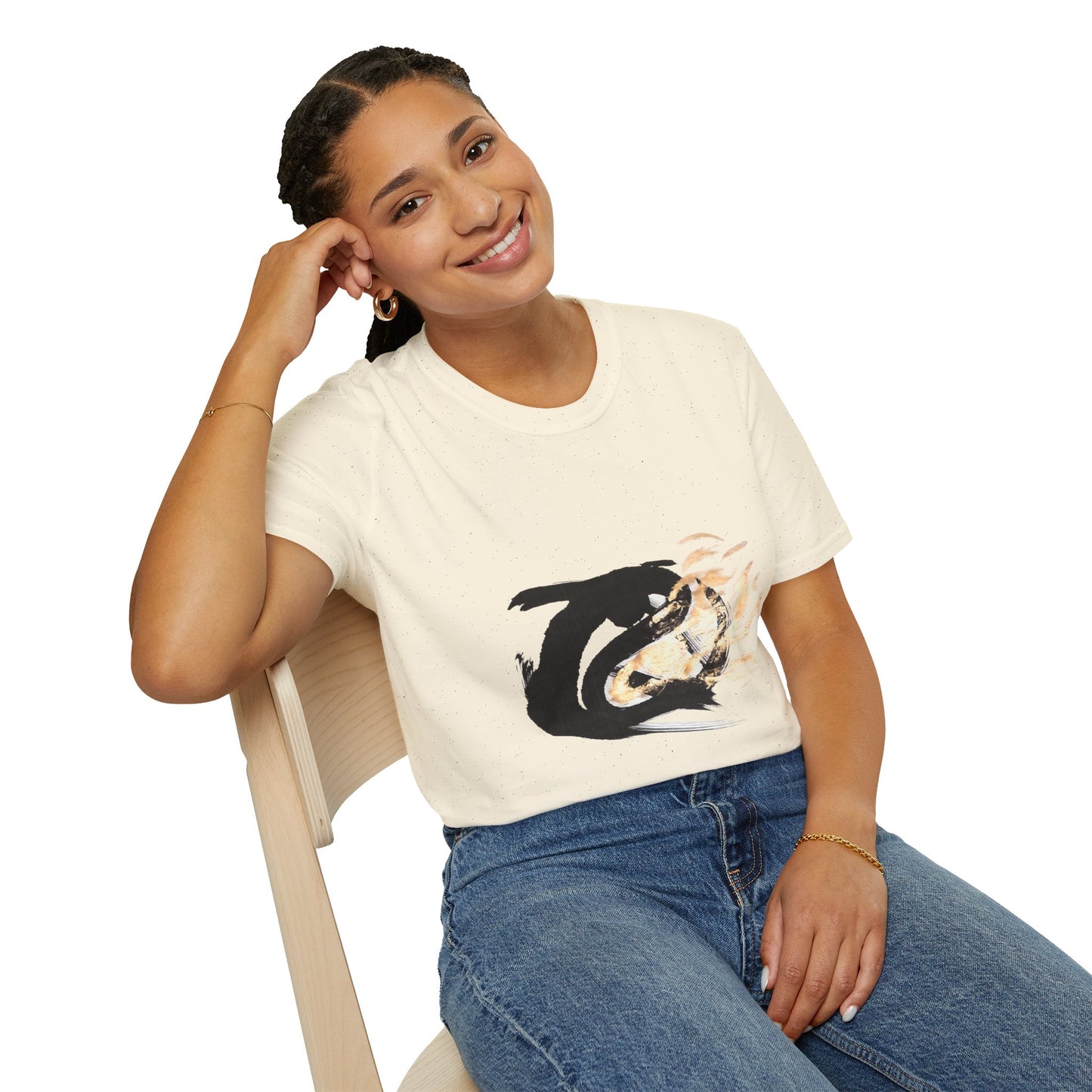 Orca Wave T-Shirt — Minimalist Koi & Killer Whale Graphic Tee